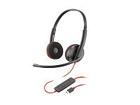 POLY - Headset - Wired (Blackwire 3220 Stereo USB-C He)