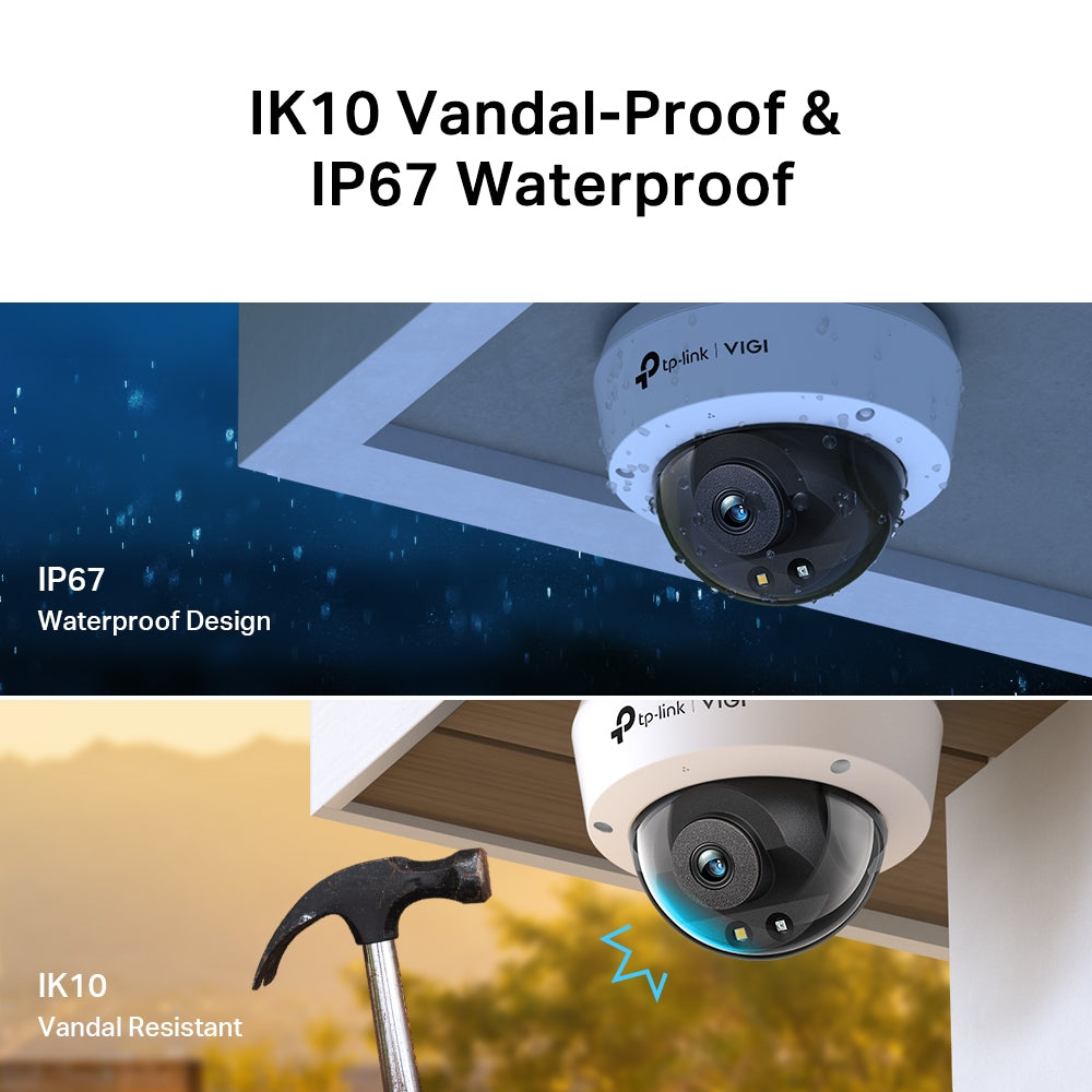 TP-Link - Surveillance camera - Fixed dome (Indoor / Outdoor-VIGI C250(2.8mm))