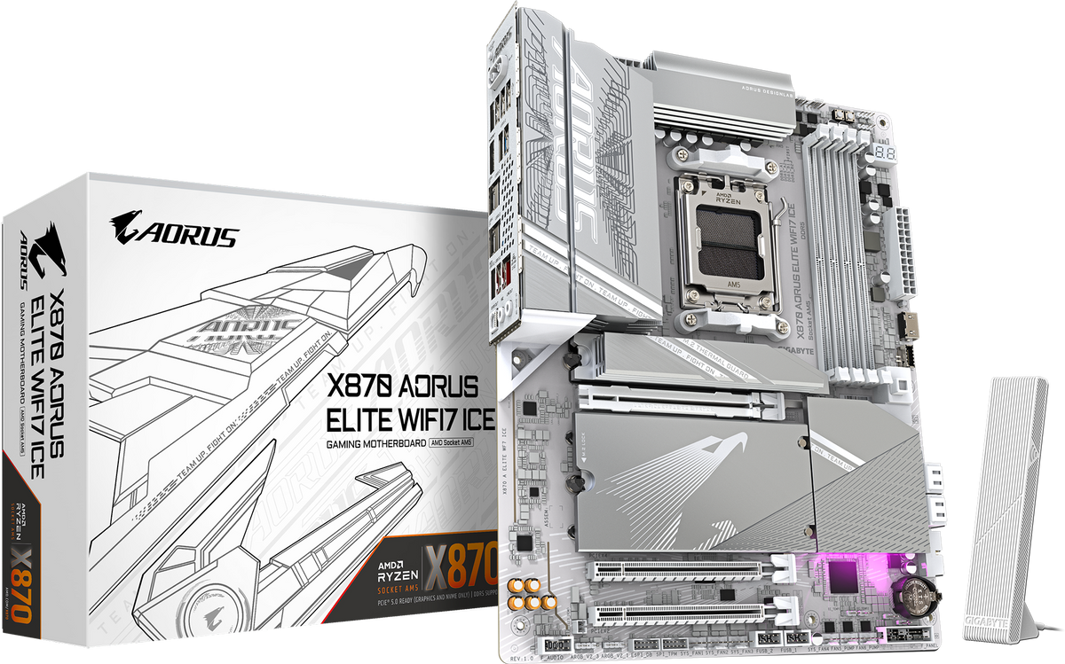 Motherboard Gigabyte X870 Aorus Elite Wifi7 Ice, Chipset AMD X870, Socket AMD Am5, At