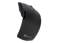 Klip Xtreme Lightflex KMW-375 - Ratón - ergonómico (óptico-3 botones-inalámbrico-2.4 GHz-receptor inalámbrico USB-negro)