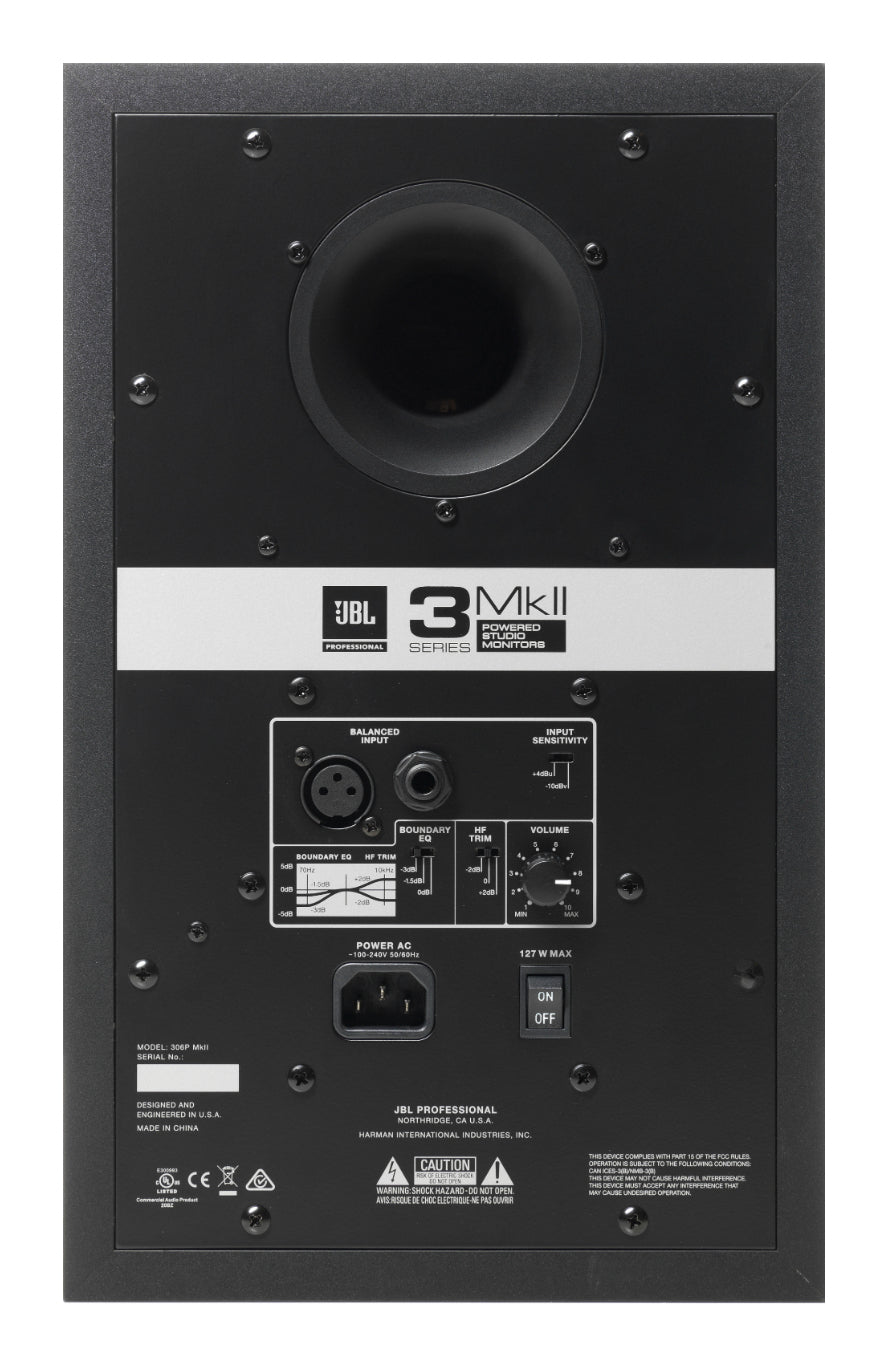 JBL Pro 306PMKII Monitor de Estudio Activo 6.5 pulg Negro