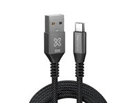 Klip Xtreme - USB cable - 24 pin USB-C (9 pin USB Type A-3 m-Black-30W Braided Fast charging)