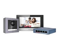 Hikvision DS-KIS602(B) - Sistema de intercomunicación de vídeo (LAN 10/100, 802.11b, 802.11g, 802.11n) - 7" monitor LCD