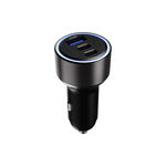 Klip Xtreme KCC-060 - Car power adapter - 60 Watt (2 x 24 pin USB-C / 9 pin USB Type A-Cellular phone / Tablet-Car-Para Smartphones, tablets, small devices)