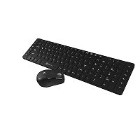 Klip Xtreme - Keyboard and mouse set - Spanish (Wireless-2.4 GHz-All black)