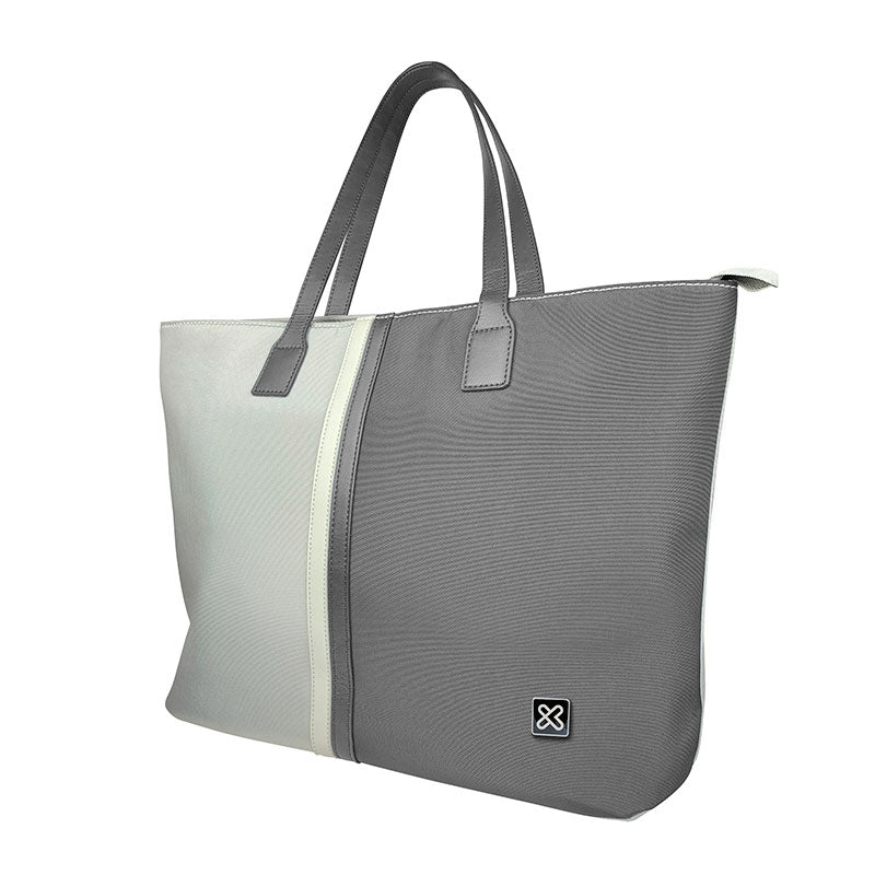 Klip Xtreme - Notebook carrying case and handbag - 15.6" (1200D polyester-Gray/White-Ladies Bag)