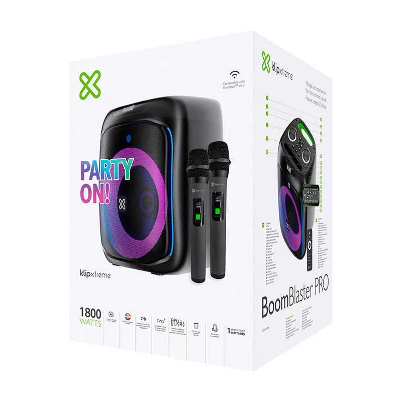 Klip Xtreme - Speaker system - Black (KLS-655-2M Two wireless mic)