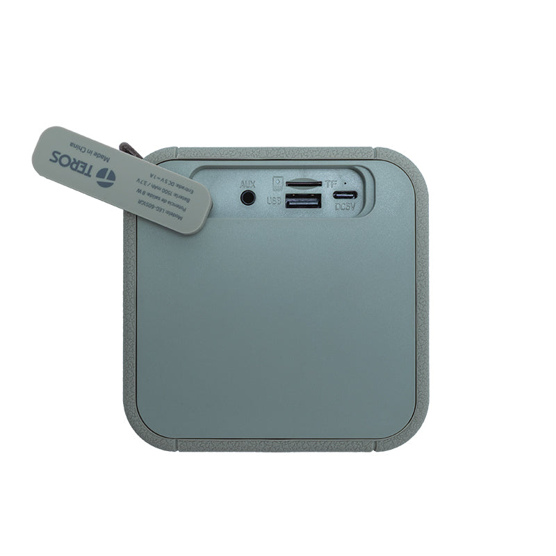 Parlante Inalámbrico TEROS Legacy Leg-6051GR, BT 5.3, 8W, 1500 mAh, USB