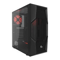 Xtech Gaming Series PHOBOS - Mid tower - ATX (panel lateral con ventana (cristal templado)-sin fuente de alimentación (ATX)-negro-USB/Audio)