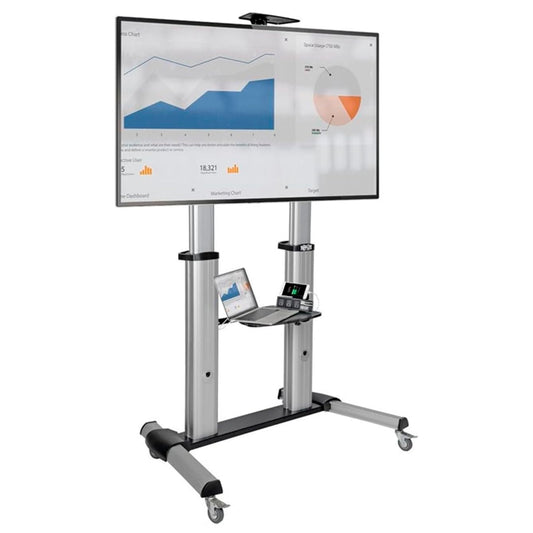 HEAVY-DUTY ROLLING TV STAND, H