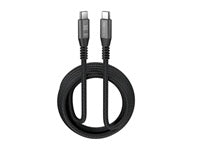 Klip Xtreme - USB cable - 24 pin USB-C (3 m-Black-240W Braided Fast Charging)
