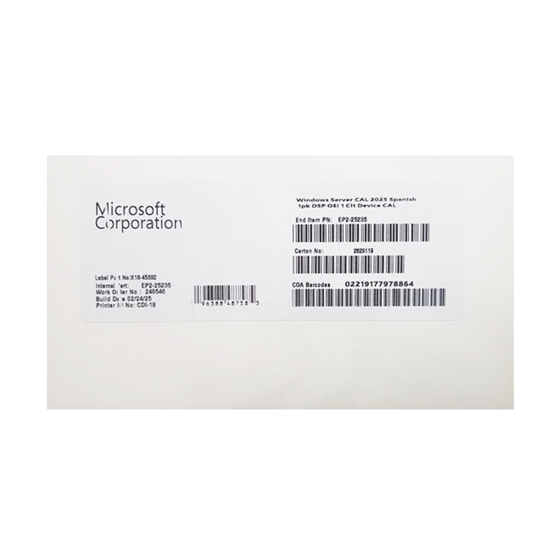 SERVER CAL2025 1PK DEVICE CAL