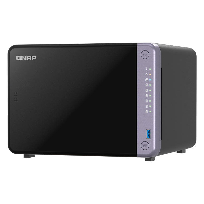 servidor nas qnap ts-632x-4g, arm al524 4c/2ghz, 4gb ram sodimm, bahias: 6x3.5 sata[ - nasqnts632x4gus