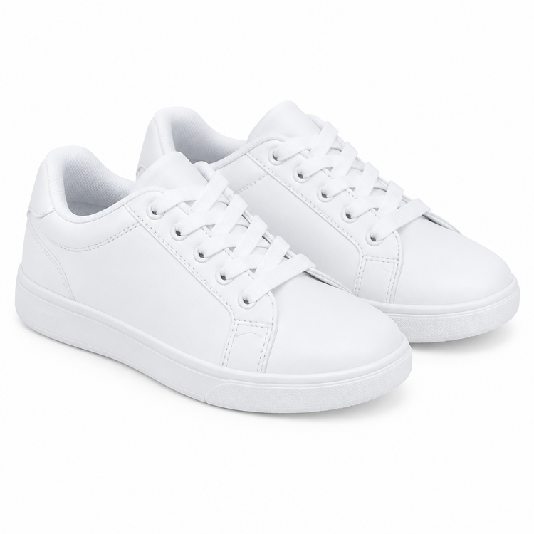 Zapatillas Escolares Blancas y Negras