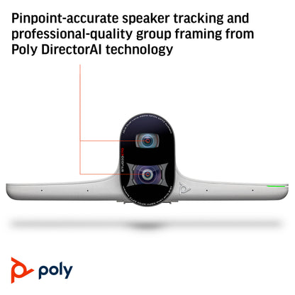 Poly Studio E70 - Cámera de conferencias - color (2 de 20 MP-3840 x 2160-4K, 2160p-LAN-USB-C-CC 12 V / PoE)