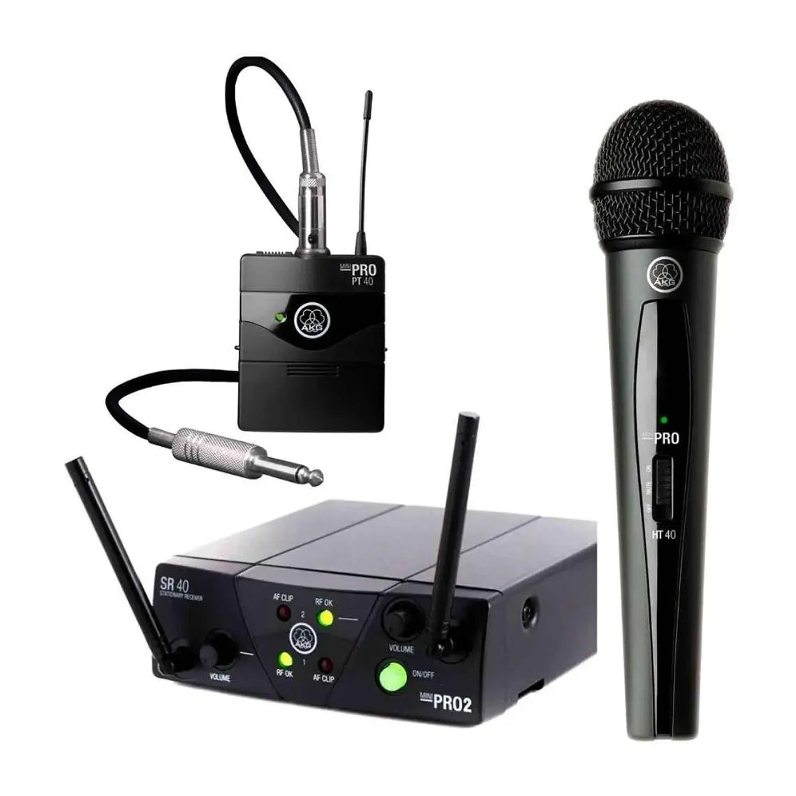 AKG WMS40 Mini2  Microfono Inalambricos VOCx1 LAVx1 US45 Negro