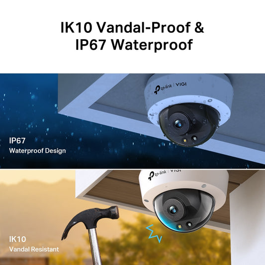 TP-Link - Surveillance camera - Fixed dome (Indoor / Outdoor-VIGI C250(2.8mm))