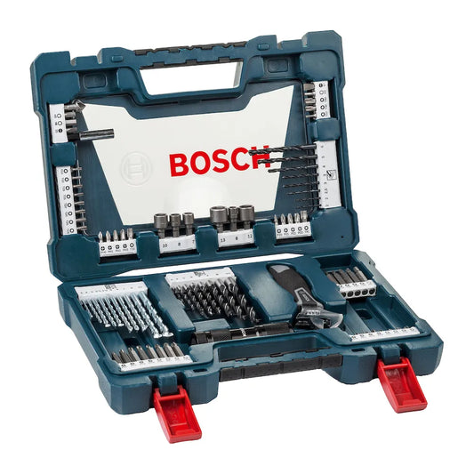 Set de Puntas y Brocas Bosch V-Line 83 Piezas con Titanio para Metal, Madera y Concreto (2607017403)