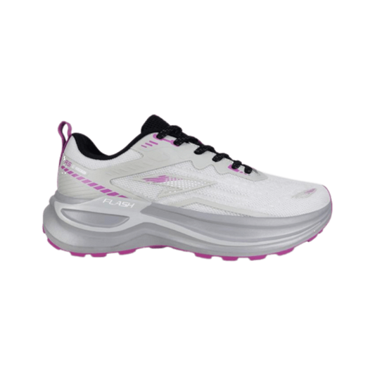 ZAPATILLAS DE DAMAS  LT.GREY/PURPLE  FLASH - 18402-1324
