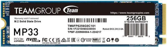 Unidad En Estado Solido Mp33 M.2 PCIE SSD, 256gb,dc +3.3v