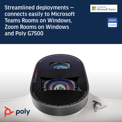 Poly Studio E70 - Cámera de conferencias - color (2 de 20 MP-3840 x 2160-4K, 2160p-LAN-USB-C-CC 12 V / PoE)