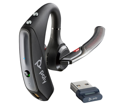 Poly Voyager 5200 UC - Auricular - auriculares de oído (montaje encima de la oreja-Bluetooth-inalámbrico)