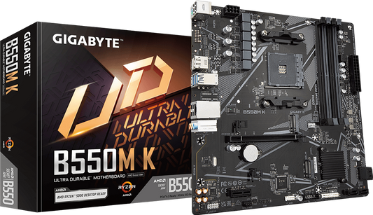 Motherboard Gigabyte B550m K (rev. 1.0) Chipset AMD B550, Socket Am4, Micro Atx