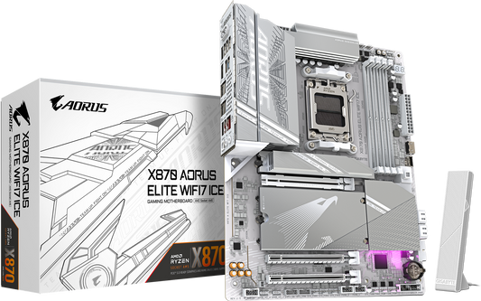 Motherboard Gigabyte X870 Aorus Elite Wifi7 Ice, Chipset AMD X870, Socket AMD Am5, At