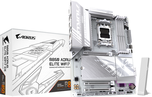 Motherboard Gigabyte B850 Aorus Elite Wifi7 Ice, Chipset AMD B850, Socket AMD Am5, At