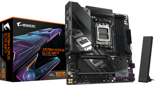 Motherboard Gigabyte X870m Aorus Elite Wifi7, Chipset AMD X870, Socket AMD Am5, Matx