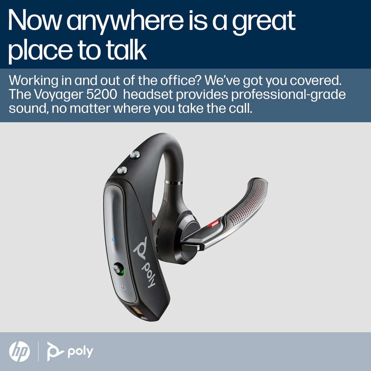 Poly Voyager 5200 UC - Auricular - auriculares de oído (montaje encima de la oreja-Bluetooth-inalámbrico)