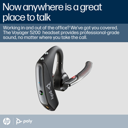 Poly Voyager 5200 UC - Auricular - auriculares de oído (montaje encima de la oreja-Bluetooth-inalámbrico)