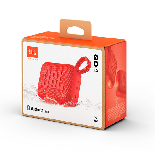 JBL Go 4 - Altavoz - para uso portátil (inalámbrico-Bluetooth-controlado por aplicación-4.2 vatios-rojo)