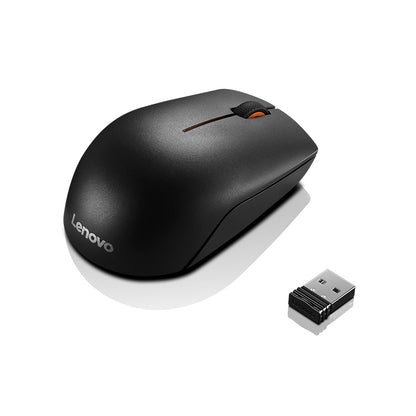 Mouse Lenovo 300 Compacto, Inalámbrico (2.4GHz A Través de Nano Receptor USB -A), Negro