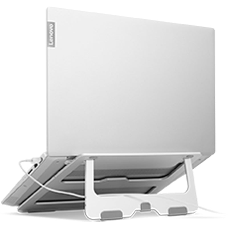 Soporte de Aluminio Lenovo para Laptop hasta 15.6, Inclinacion 18°, Plegable y Venti