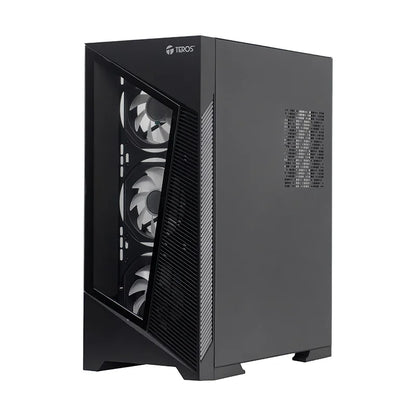 Case Sin Fuente Gamer TEROS Te-1330G, Mid Tower, E-ATX/ATX/Micro-ATX/It, USB -A, Audio
