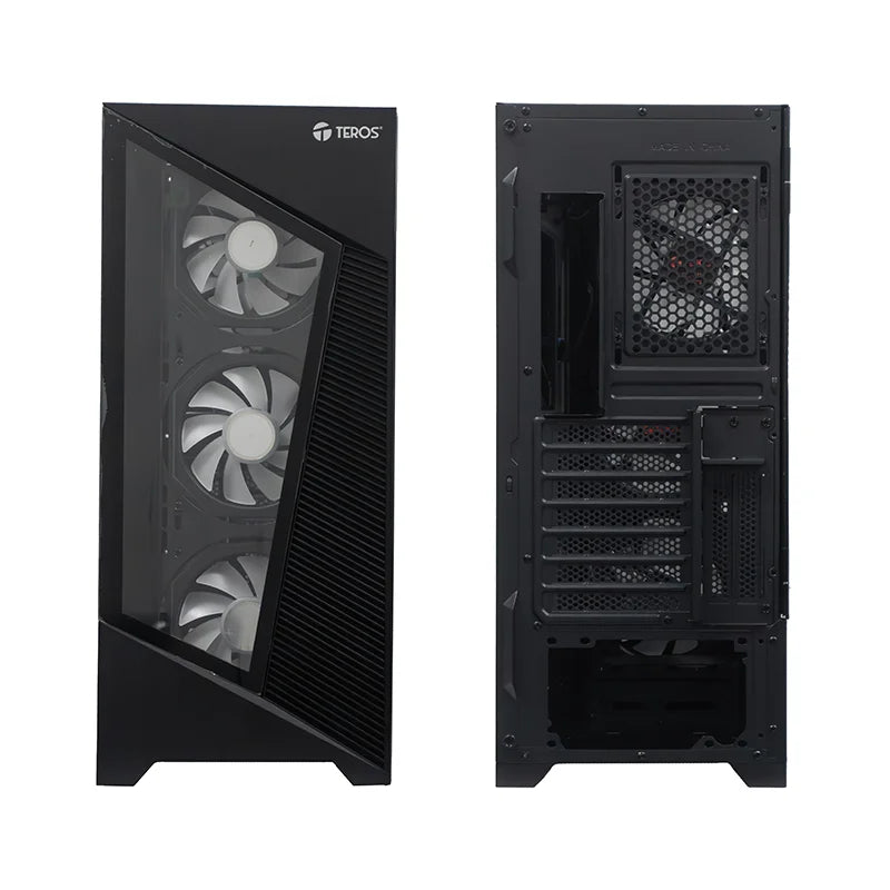Case Sin Fuente Gamer TEROS Te-1330G, Mid Tower, E-ATX/ATX/Micro-ATX/It, USB -A, Audio