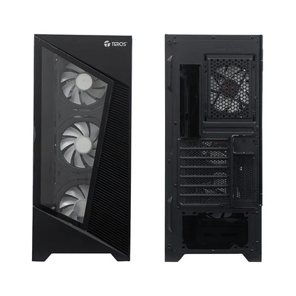 Case Sin Fuente Gamer TEROS Te-1330G, Mid Tower, E-ATX/ATX/Micro-ATX/It, USB -A, Audio