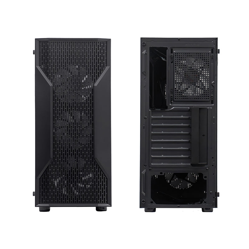 Case Sin Fuente Gamer TEROS Te-1332G, Mid Tower, ITX/Micro-ATX/ATX, USB -A, Audio