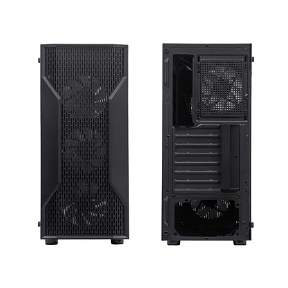 Case Sin Fuente Gamer TEROS Te-1332G, Mid Tower, ITX/Micro-ATX/ATX, USB -A, Audio