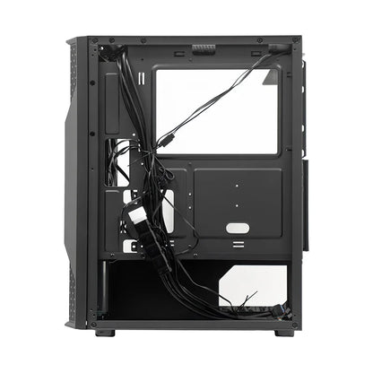 Case Sin Fuente Gamer TEROS Te-1332G, Mid Tower, ITX/Micro-ATX/ATX, USB -A, Audio