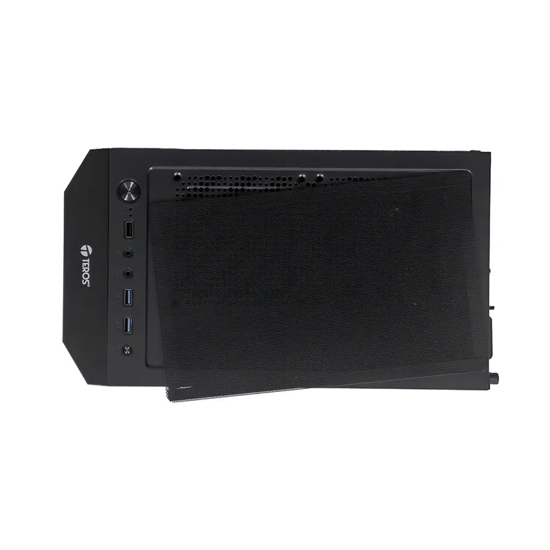 Case Sin Fuente Gamer TEROS Te-1332G, Mid Tower, ITX/Micro-ATX/ATX, USB -A, Audio