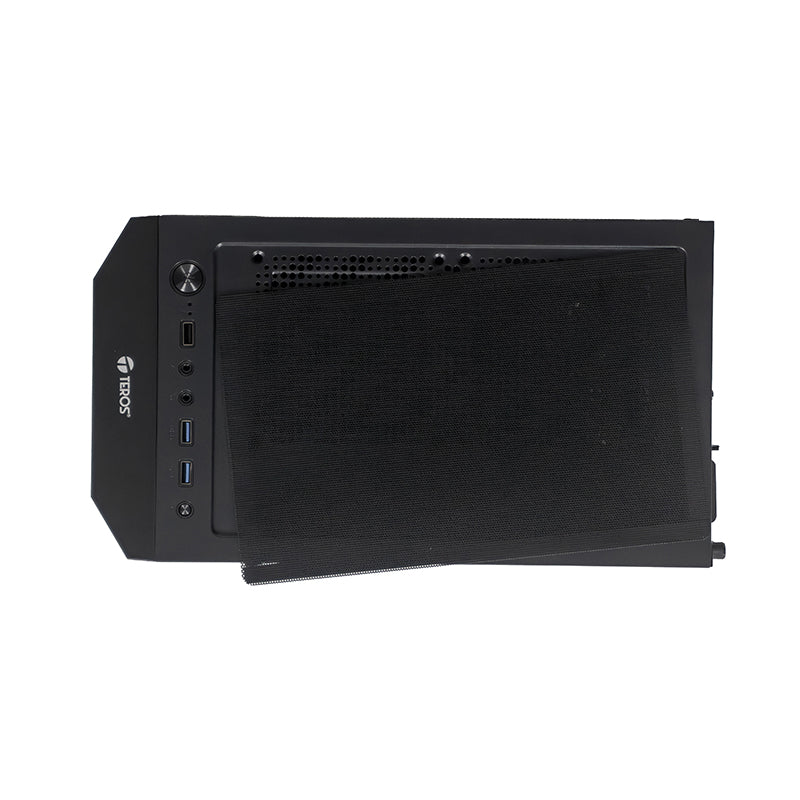 Case Sin Fuente Gamer TEROS Te-1332G, Mid Tower, ITX/Micro-ATX/ATX, USB -A, Audio