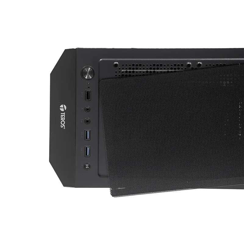 Case Sin Fuente Gamer TEROS Te-1332G, Mid Tower, ITX/Micro-ATX/ATX, USB -A, Audio