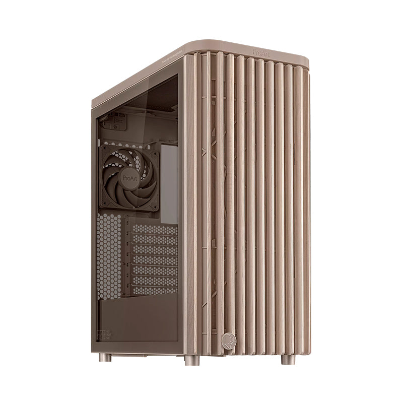 Case ASUS Proart PA401 Wood Edition Beige - Tempered Glass Panel