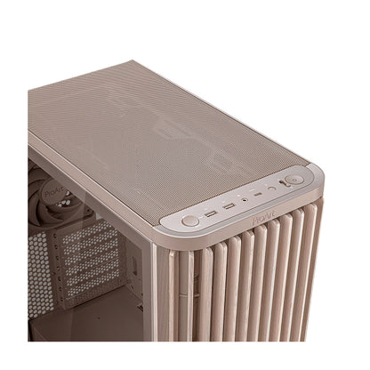 Case ASUS Proart PA401 Wood Edition Beige - Tempered Glass Panel