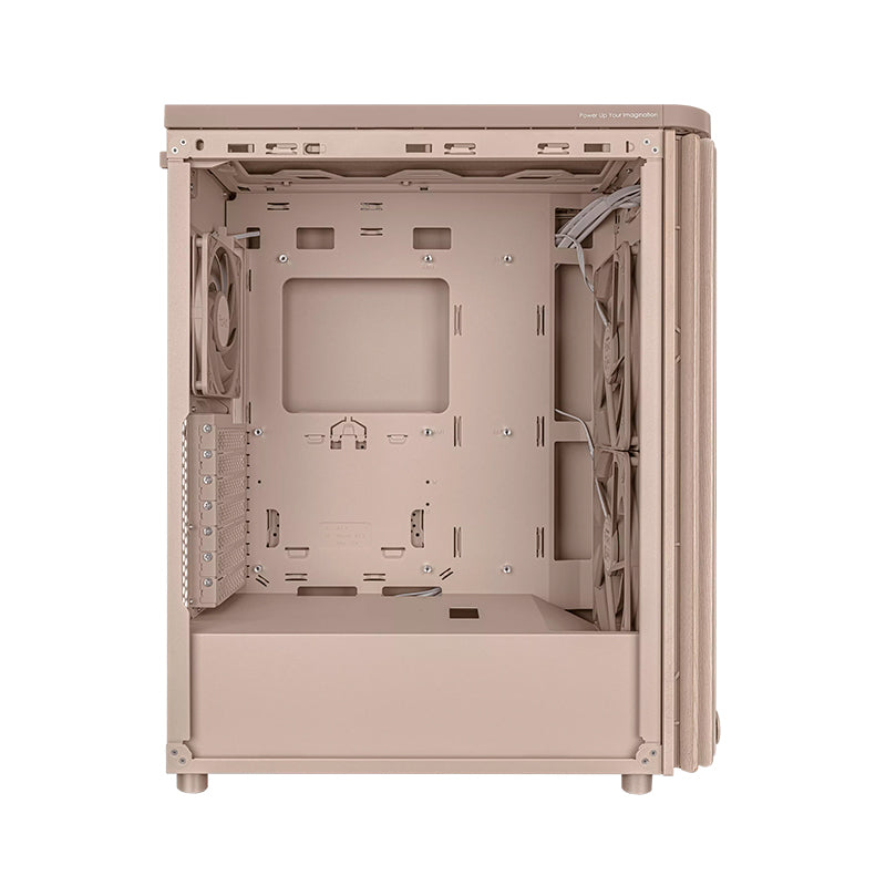 Case ASUS Proart PA401 Wood Edition Beige - Tempered Glass Panel