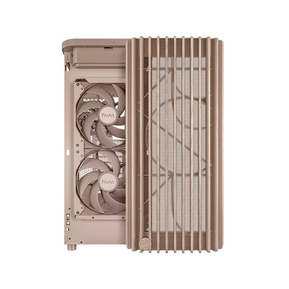 Case ASUS Proart PA401 Wood Edition Beige - Tempered Glass Panel