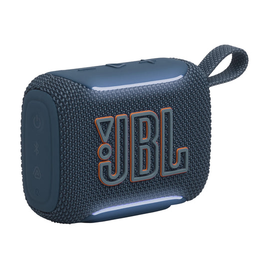 JBL Go 5 BT - Speaker - Blue (Bluetooth-Gran sonido en la palma de tu mano-Iluminación ambiental que mejora el estado de ánimo-Hasta 10 horas con Playtime Boost-A prueba de todo (polvo, agua y caídas)-Emparejamiento estéreo instantáneo AirTouch-Conéctate