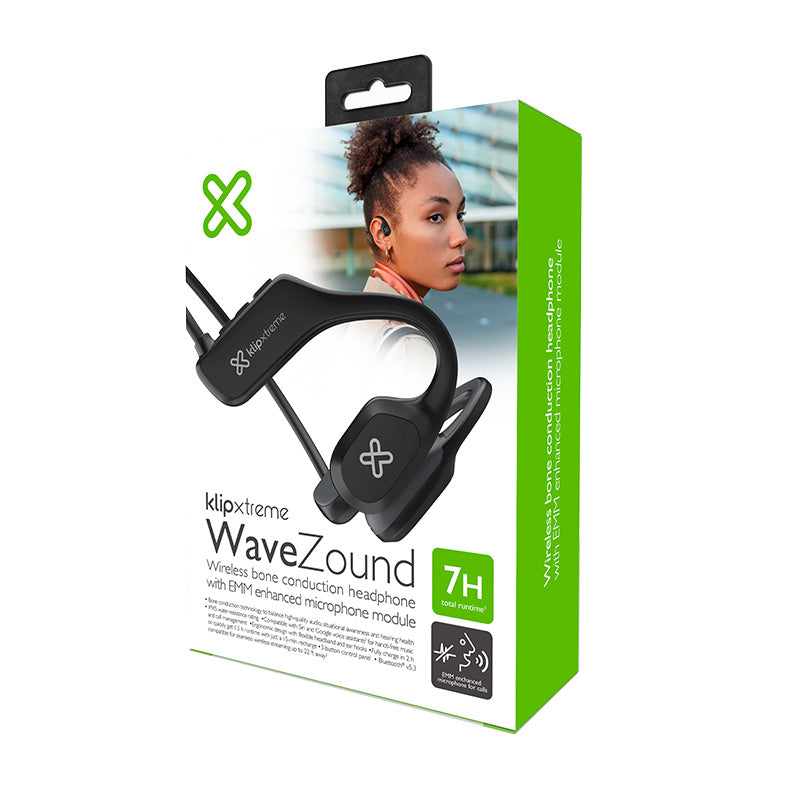 Klip Xtreme - Headphones - Para Phone / Para Cellular phone / Para Tablet (Wireless-Bone Conduction)